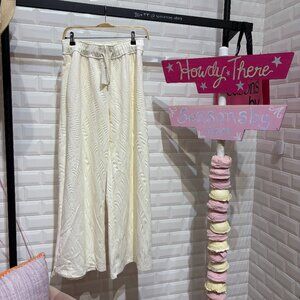 Jacquard Wide Leg Baggy Sweatpants- C4169